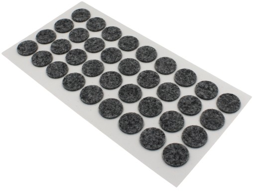 Plstené podložky na stoličky, priemer 2 cm, 36 ks GREY HARD