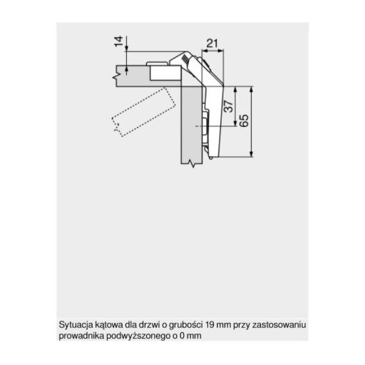 BLUM 60° závesná doplnková spona 79T8500