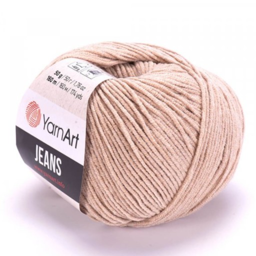 YARNART JEANS PRIADZA 87 BÉŽOVÁ CAPPUCCINO BÉŽOVÁ 50 gr 160 m
