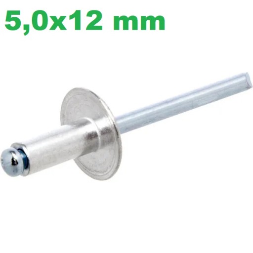 Alu trhací nit s veľkou hlavou 5,0x12mm / 1 kus