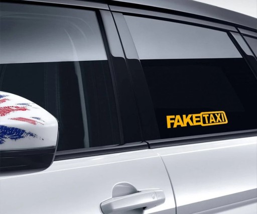 FAKE TAXI nálepka na autá, autá, motorky, 20CM