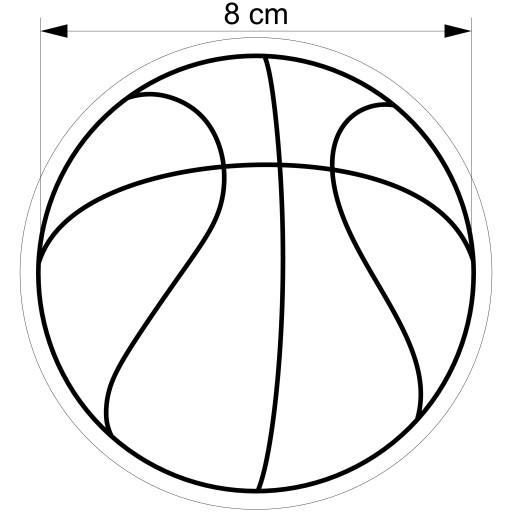 FORMA Vykrajovač na perníčky BASKETBAL ŠPORTOVÁ LOPTA na basketbal 8cm