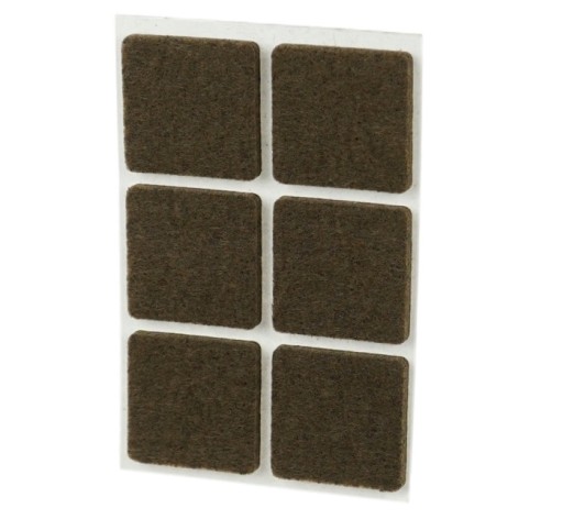 Plsťové podložky pod nábytkovú plsť 30x30 hnedá 24 ks