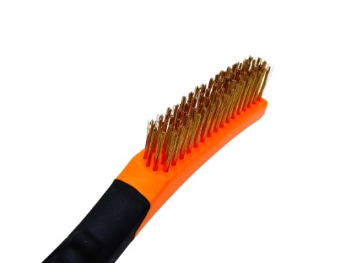 Úzka ručná mosadzná drôtená kefa 260mm W48B444