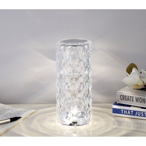 Crystal Rose LED Diamond Touch nočná lampa + RGB diaľkové ovládanie
