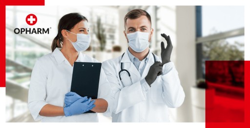 Opharm Blue nitrilové rukavice - Veľkosť: L