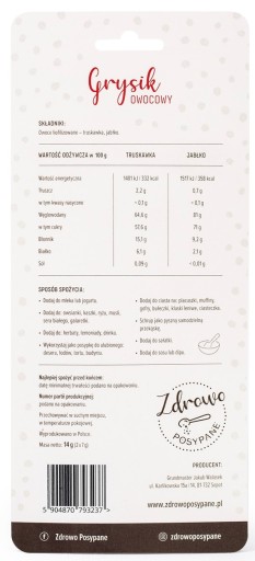 Zdravo posypané krupicou - mrazom sušené ovocie