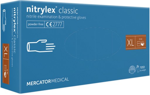 NITRYLEX CLASSIC MODRÉ NITRILOVÉ RUKAVICE 100 ks XL