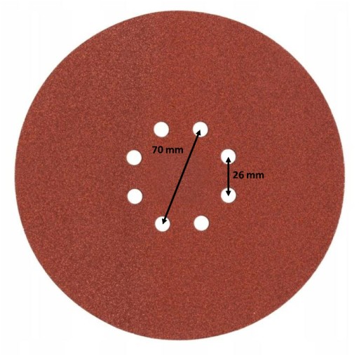 BRÚSNY DISK NA VELCRO NA ŽIRAFU 225mm P180 10 ks.