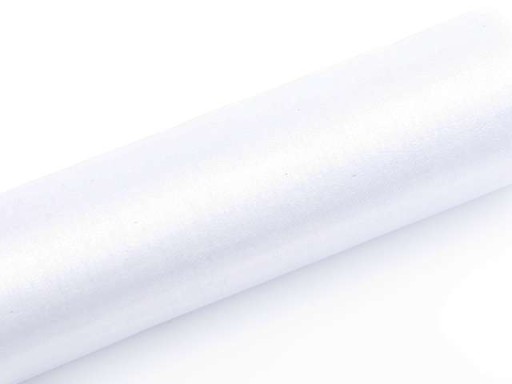 Organza BIELA trblietavá HLADKÁ dekorácia stola prijímanie svadba 16x900 cm
