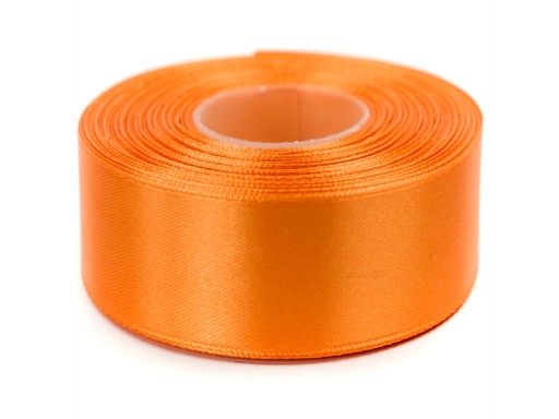 SATÉNOVÁ STUŽKA 38 mm stuha 32 m ORANŽOVÁ 8020