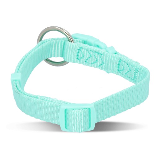 Prémiový obojok, pre psov, mint farba, S–M: 30–45 cm/15 mm