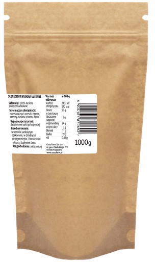 LÚPANÁ SLNEČNICA VEĽKÉ EKONOMICKÉ BALENIE 1KG