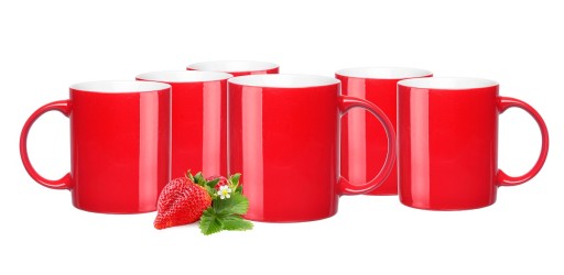 ČERVENÝ hrnček keramika 300ml, KÁVA, ČAJ