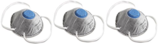 Protiprachová maska s ventilom FFP1, 3 kusy