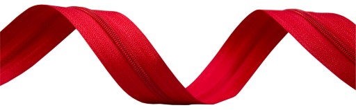 3mm špirálový zips páska ČERVENÁ + 2 zipsy 1m