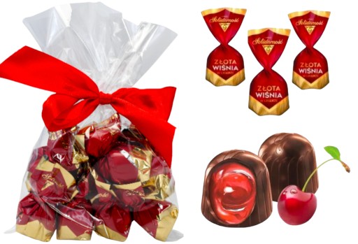 SOLIDARITY ZLATÁ ČEREŠŇA ČOKOLÁDA čerešne VEĽKONOČNÝ DARČEK 150G