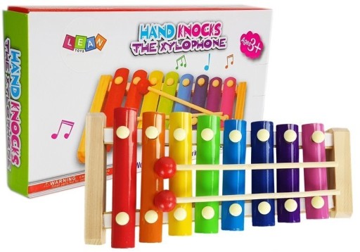 Farebné drevené činely 8 Tones Bells Sticks