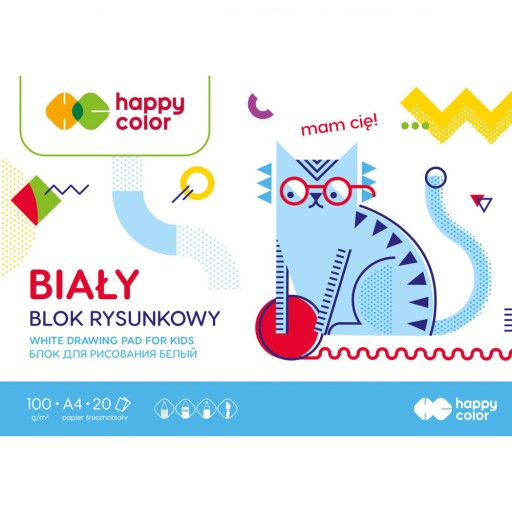Happy Color biely kresliaci blok A4 100g 20 listov
