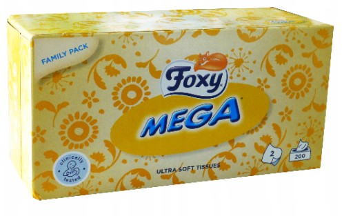 FOXY MEGA HYGIENICKÉ Utierky 200 KS KRABIČKA