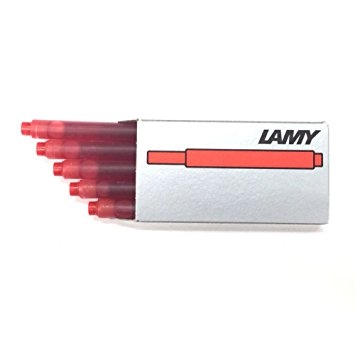ATRAMENTOVÉ NÁPLNE PRE PERÁ LAMY T10, ČERVENÉ, 5 ks