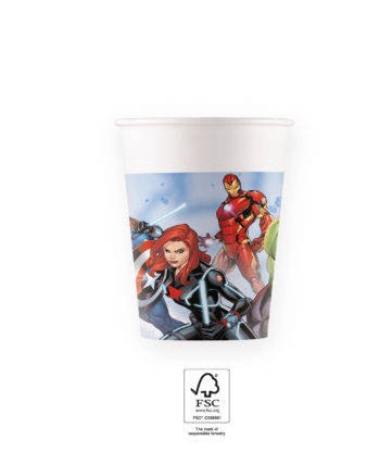 Papierové poháre Avengers Infinity Stones Marvel, 200 ml, 8 ks. (FSC)