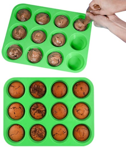 SILIKÓNOVÁ FORMA NA 12 MUFFÍNOV, MUFFÍN, MIX FARIEB