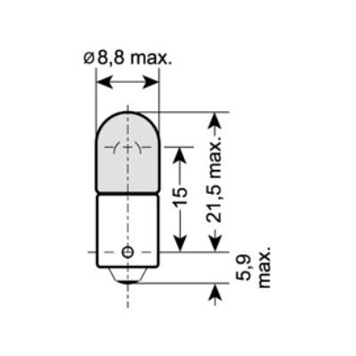 Žiarovka T8.5 6v 2W BA9S JAWA JUNAK MZ SHL OSA WFM JAWKA SIMSON WSK