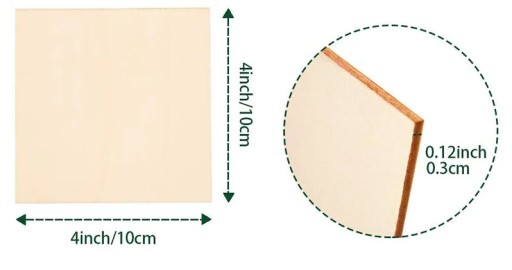 Štvorcová drevená podložka pod hrnček 10 cm decoupage dekor darček 10 ks