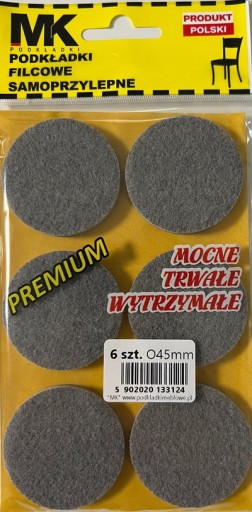PLSTENÉ PODLOŽKY PRE NÁBYTkové STOLIČKY STOL FI 45mm