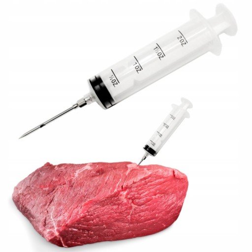 STRIEKAČKA na MARINOVANIE mäsa s ihlou, striekačka na údenie 60 ml 2 oz