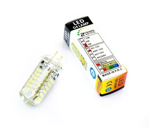 G4 SMD LED žiarovka 3,5W=35W 12V DC TEPELNÝ SILIKÓN