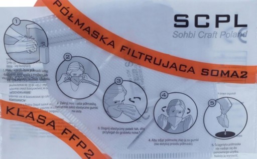 100xPOLISH MASK FFP2 OCHRANNÁ MASKA CERTIFIKÁT