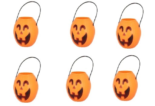 Halloween tekvicové vedierko 11 cm - 1 ks.