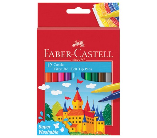 FABER CASTELL ZAMEK fixy, fixky, fixky, 12 farieb