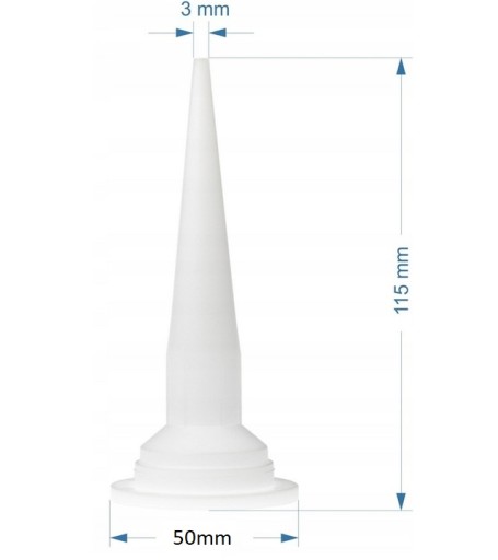 Hrot na salámu Nábojový žmýkací hrot 600ml Bauhus 1 ks.