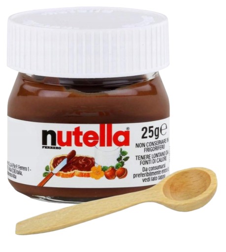 Nutella Mini Cream ďakovný darček pre hostí darček SVÄTÉ PRIJÍMANIE