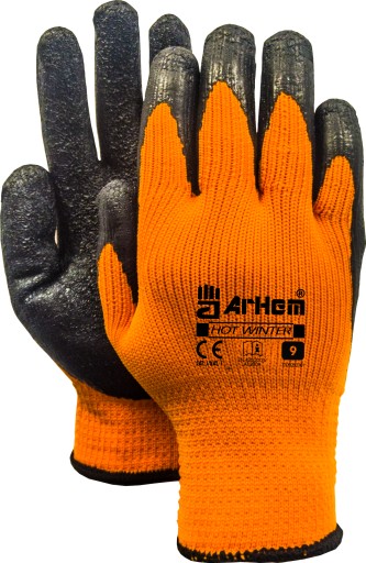Rukavice Arhem HOT WINTER veľkosť 10 - XL 1 PÁR ORANŽOVÉ (2117)