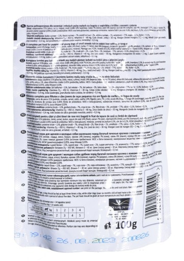 DOLINA NOTECI JUNIOR bezobilné mokré krmivo pre šteňatá RABBIT LIVER 100g
