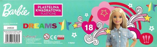 SQUARE PLASTICINE BARBIE 18 ks St. Majewski