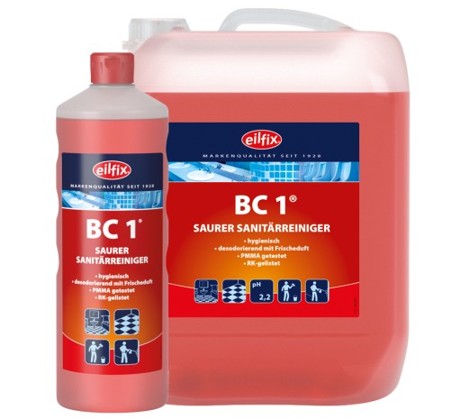 Eilfix BC-1 1L Kyslý koncentrát pre sanitárne zariadenia SAUER Sanitärreiniger