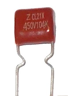 FÓLIOVÝ KONDENZÁTOR 100nF 450V 104K sada 10 kusov