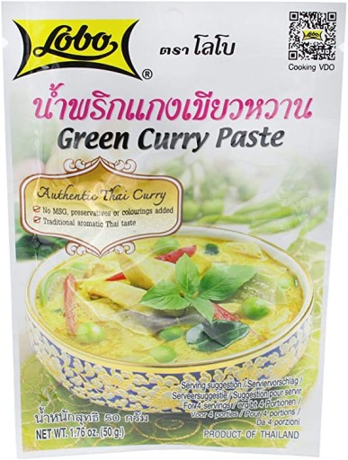 Zelená kari pasta, zelené kari 50g Lobo