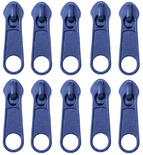 Kovový posúvač pre 3 mm špirálový páskový strojový posúvač NAVY 10 ks.