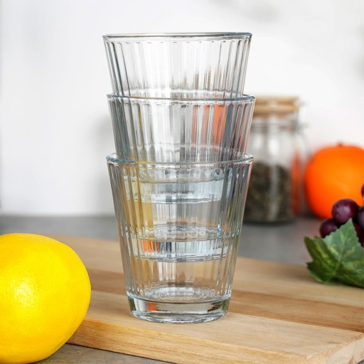 3x poháre DRINK, voda, džús, kompót, sada pohárov na nápoje