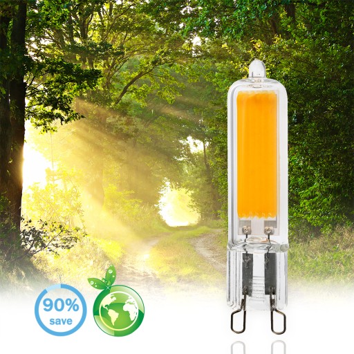 LED KAPSULOVÁ žiarovka MINI G9 5W = 50W 230V 3000K Teplá farba GLASS COB