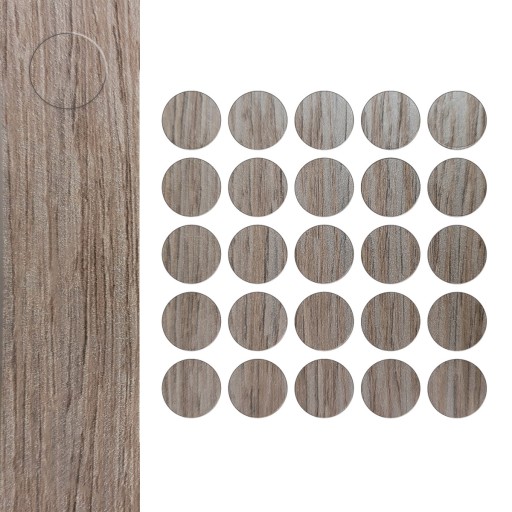Čiapky na nábytok samolepiace WENGE fi 14mm 25ks Materiál Melamín