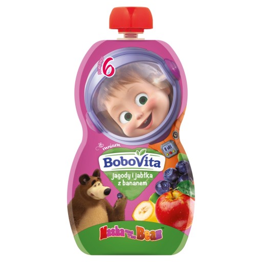 Čučoriedková a jablková pena s banánom BoboVita 100g