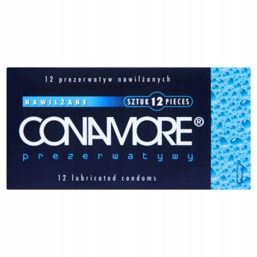 CONAMORE WET Extra Moisturized Slip kondómy 12 ks Prírodný latex
