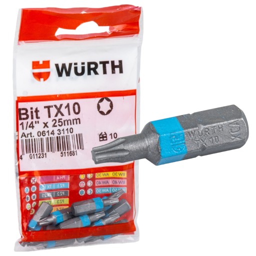 Skrutkovací bit TORX TX10 1/4